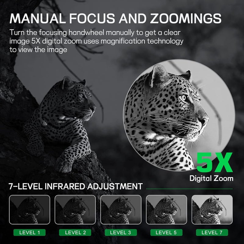 Anyork Night Vision Goggles for Adults, 4K Infrared Night Vision Binoculars with Rechargeable Battery and Anti-Shake Motion Detection for Camping - Image 4
